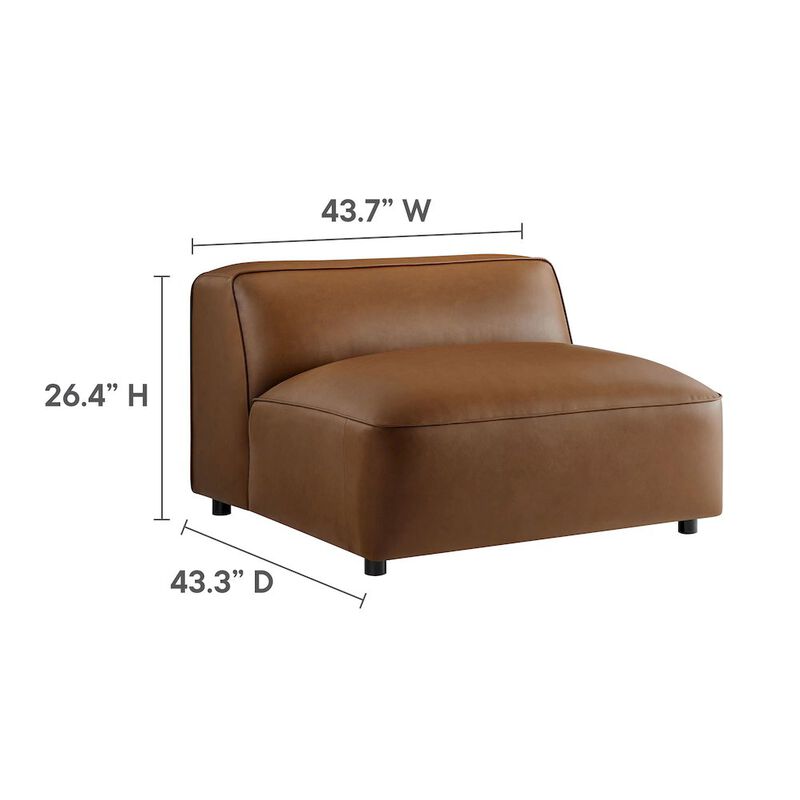 Auren 3-Piece Upholstered Vegan Leather Modular Sofa image number 2
