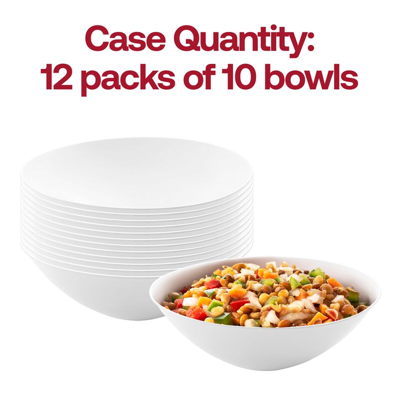 16 oz. Solid White Organic Round Plastic Soup Bowls (60 Bowls) image number 4