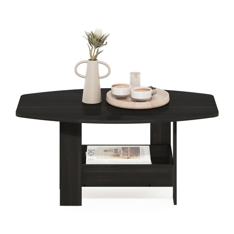 Simple Design Coffee Table with Storage Compartment, Espresso