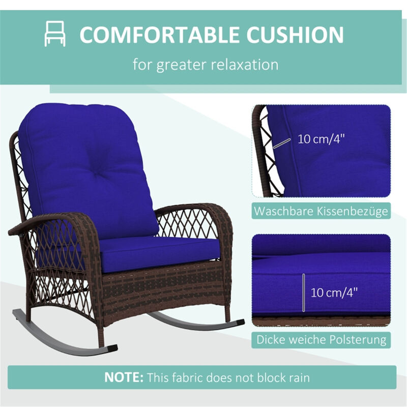 Sturdy Wooden Rocking Chair for Porch Deck and Garden Use image number 1