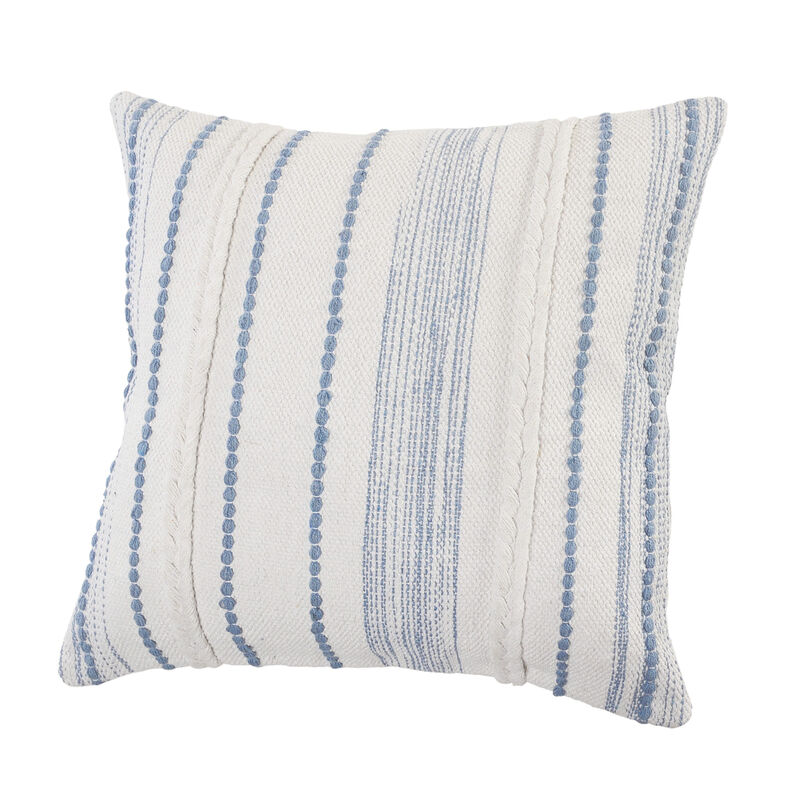 Durable Cotton Zippered Pillow with Striped Pattern &ndash; Cozy Home Accent Cushion image number 2