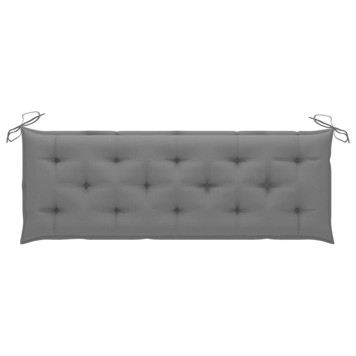 vidaXL Garden Bench Cushion Gray 59.1"x19.7"x2.8" Fabric