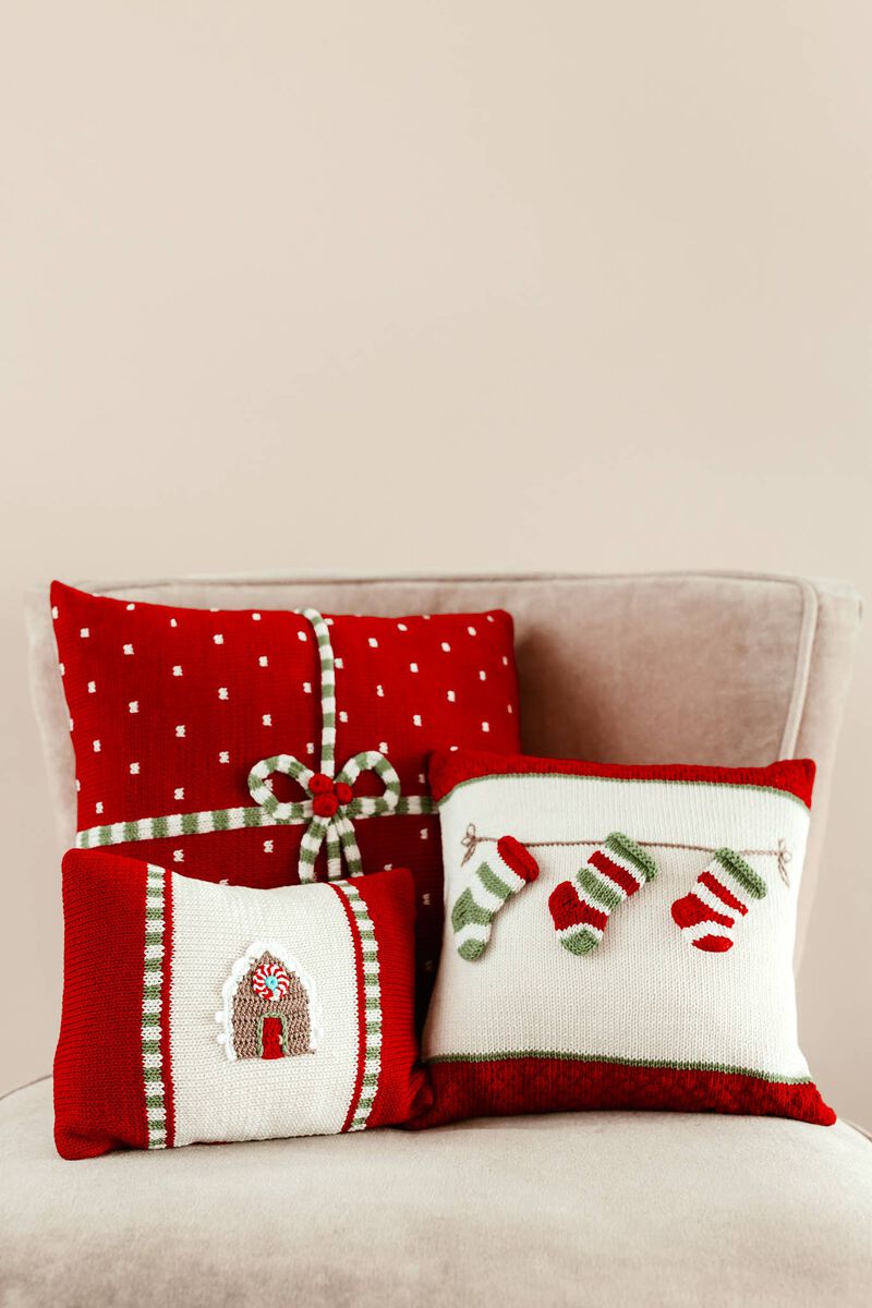 Stocking Christmas Pillow, 10", Holiday Decorations image number 1