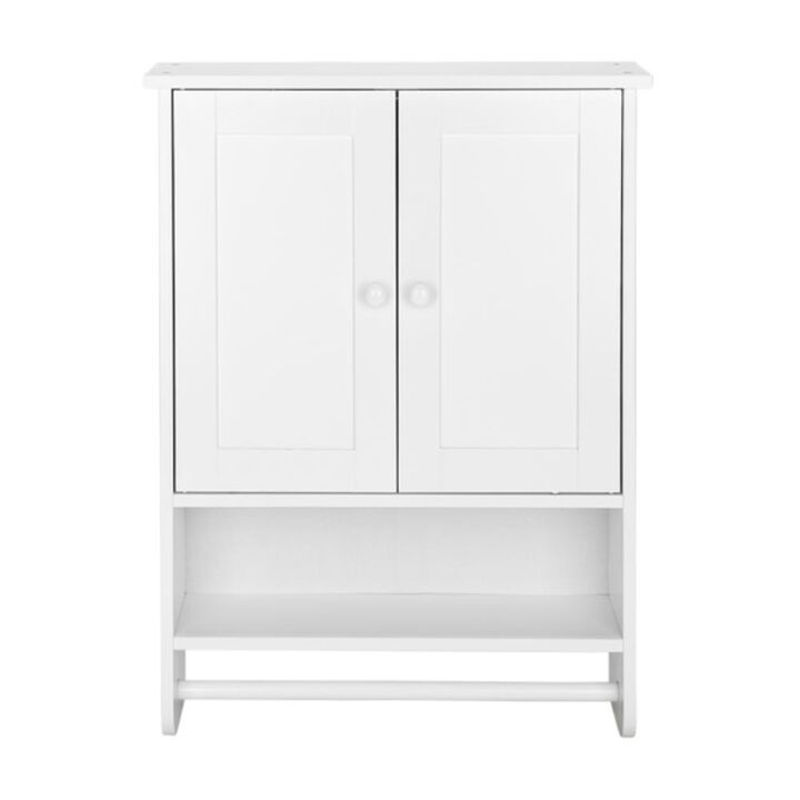 Wall Hanging Cabinet with Two Doors Wall Washer Storage Cabinet for Space-Saving Organization