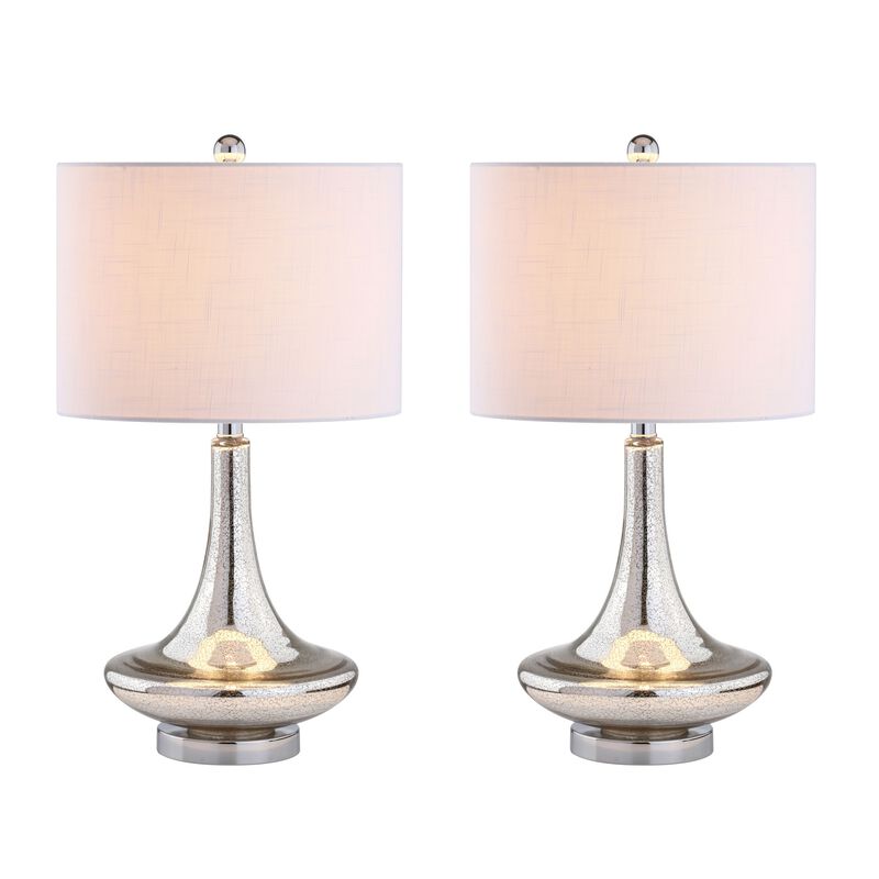 Cecile Glass Teardrop LED Table Lamp (Set of 2)