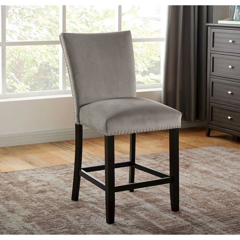 Simple Relax Dining Chair, Black, Light Gray Set of 2 image number 1