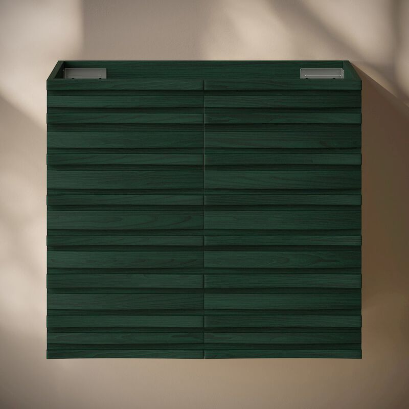 Cascade 24" Wall-Mounted Bathroom Vanity Cabinet without Top in Green Oak image number 5