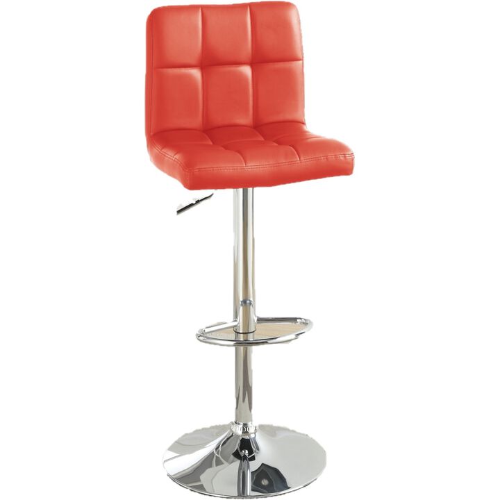 Streamdale Modern Red Faux Leather Barstool Set - 2 Count