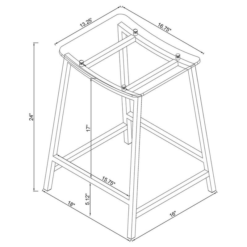 Coaster Jovani Acrylic Backless Counter Height Bar Stools Clear and Chrome (Set of 2)