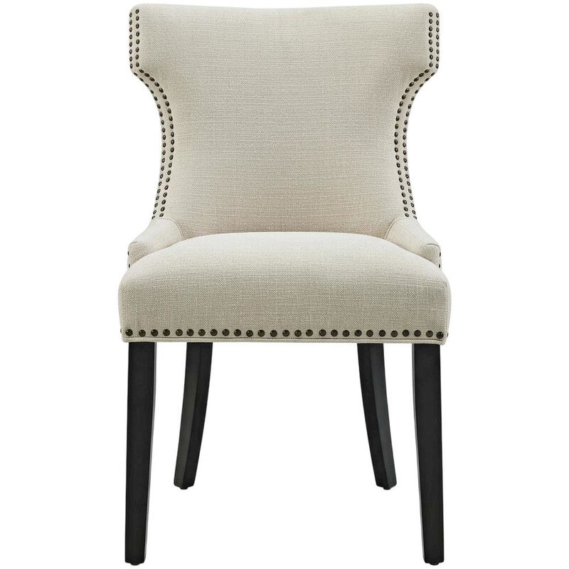 Fabric dining chair with armrests and comfortable backrest for dining rooms image number 0