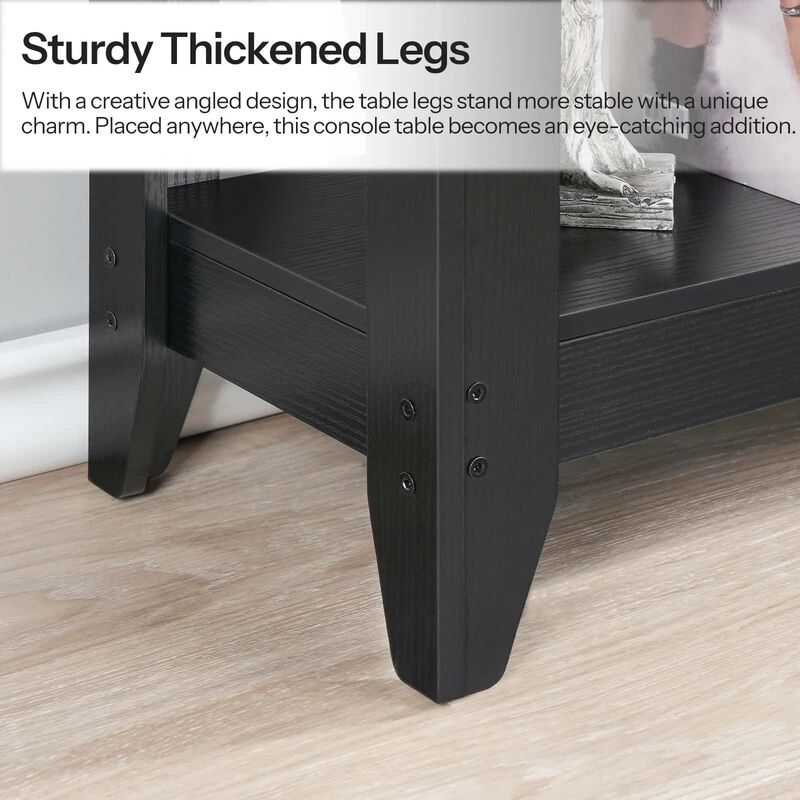 Modern Console Table with Power Station, USB Ports for Entryway Use-Brown image number 6