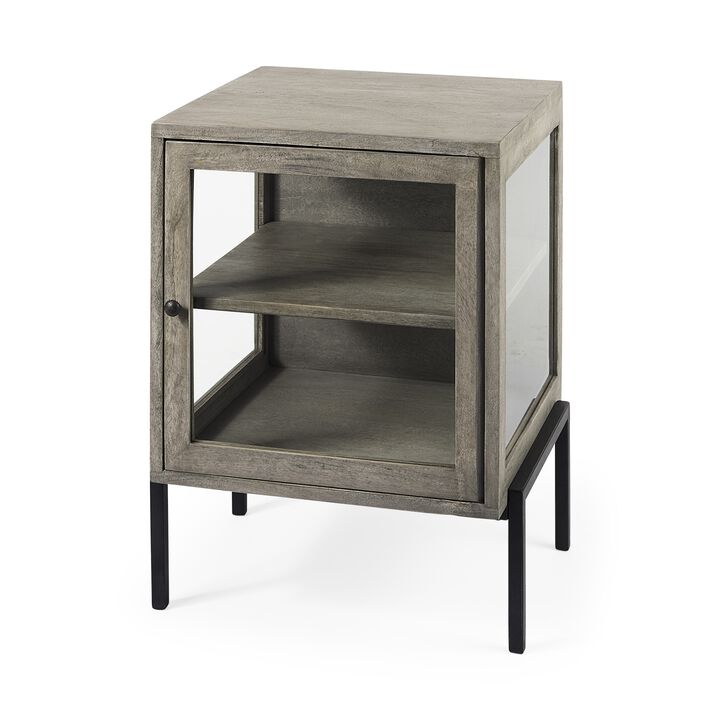 Solid Wood Square Accent Table with Sturdy Legs, Ideal for Small Spaces