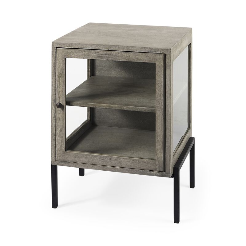 Solid Wood Square Accent Table with Sturdy Legs, Ideal for Small Spaces