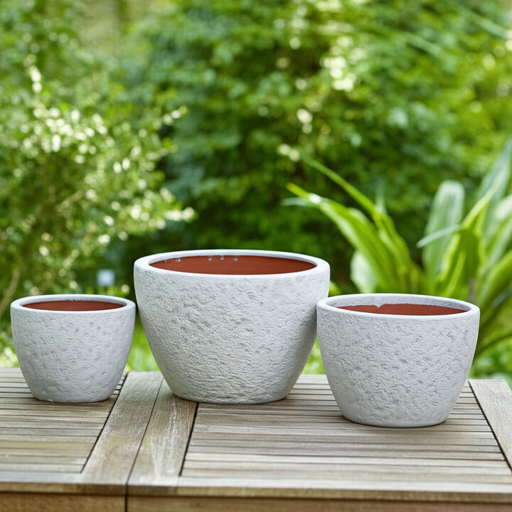 Lava Pottery Planters (Set of 3)