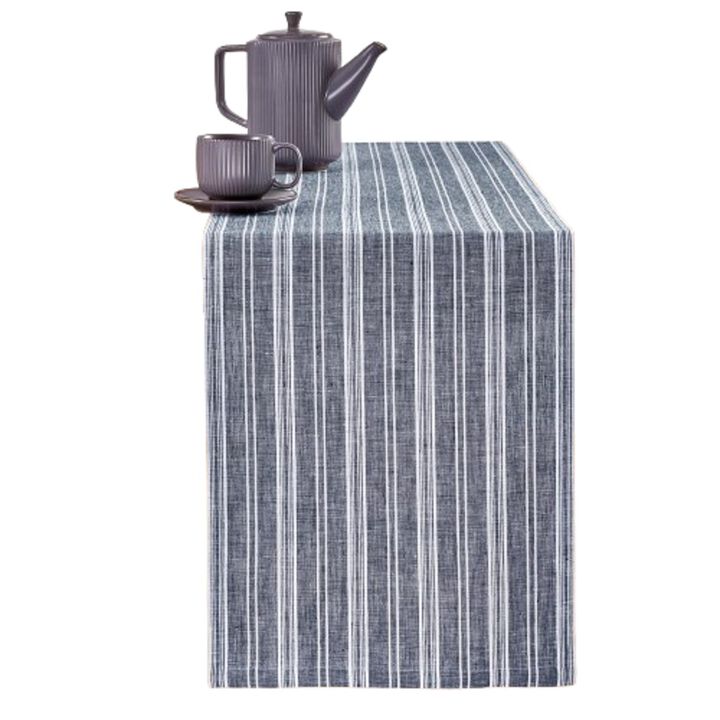 Solino Home 100% Pure Linen Table Runner - Chelsea Stripe