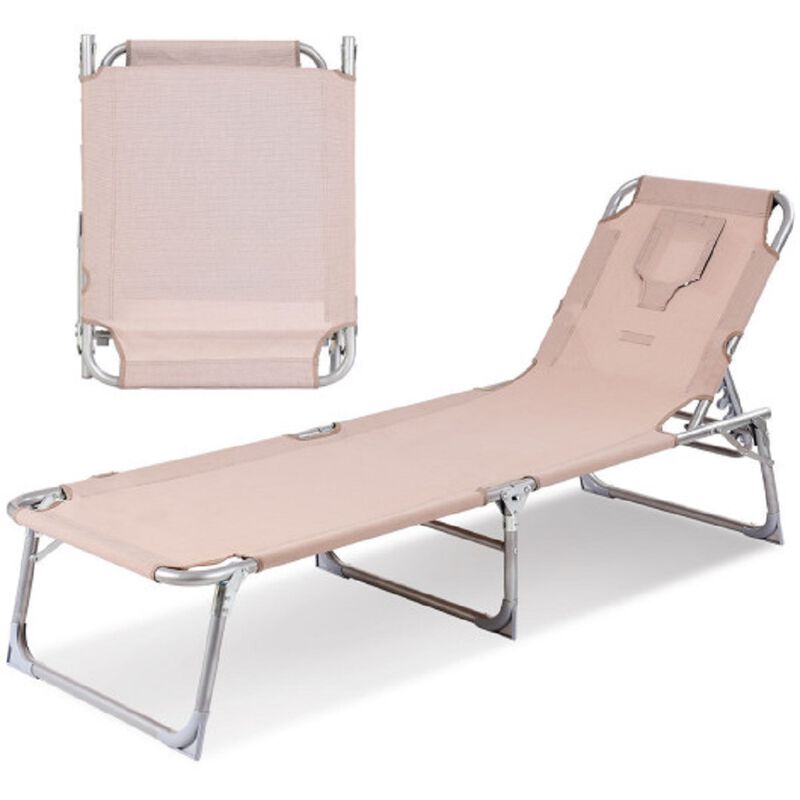 Patio Deck Adjustable Chaise Lounge Recliner Chair image number 0