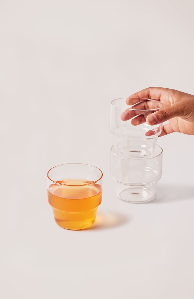 Stackable Glass Tumblers - Set of 4
