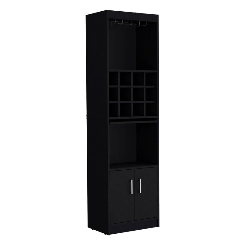 71" Black Wood Bar Cabinet image number 3