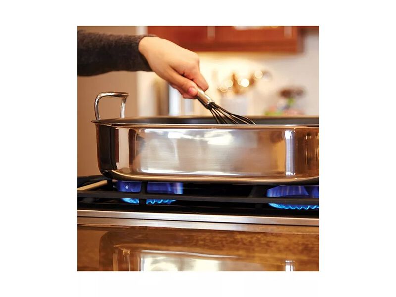 All-Clad Gourmet Accessories, Large Stainless Steel Roaster with Rack image number 3