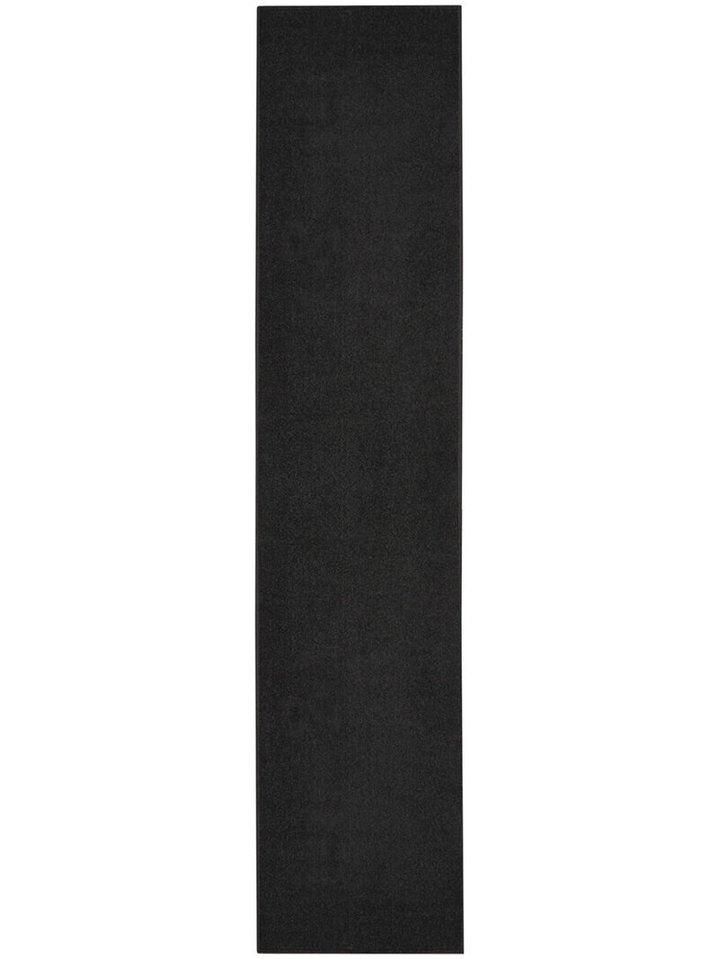 Nourison Essentials NRE01 Black 2'2" x 20' Rug image number 0