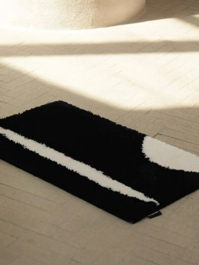 Ultra Soft Contemporary Abstract Bath Rug, Absorbent, Anti-slippery Mat image number 6