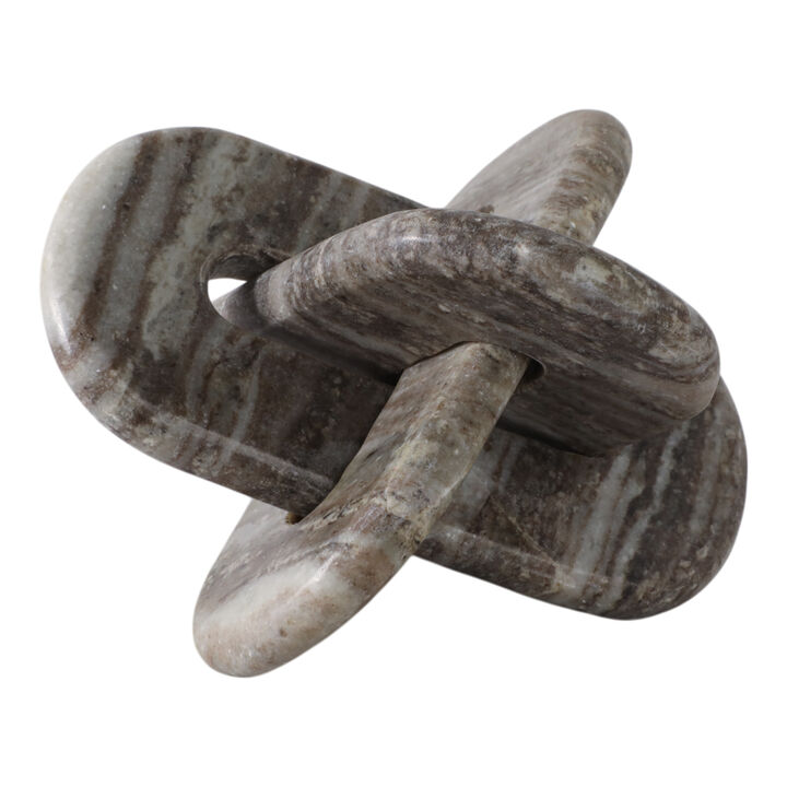 9x9" Rounded Marble Knot, Grey