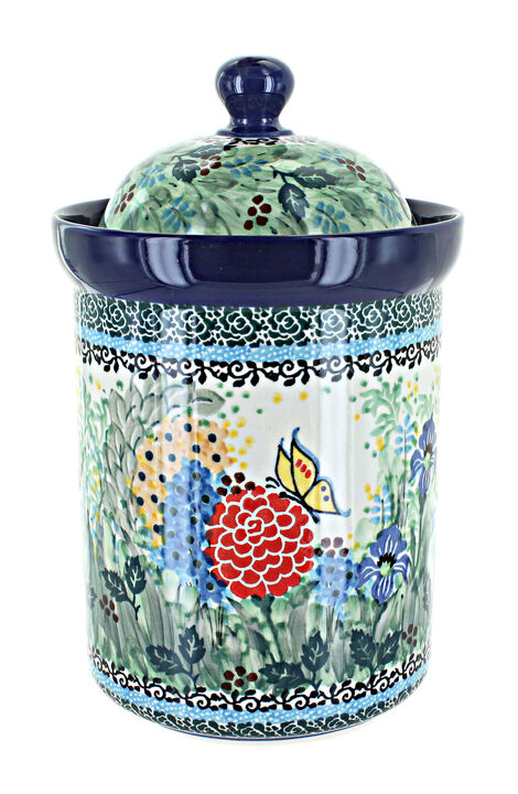 Blue Rose Polish Pottery Alyce Large Canister