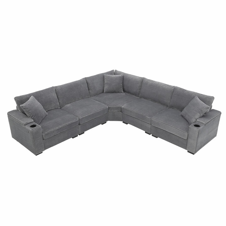 Merax Convertible L Shaped Sectional Sofa