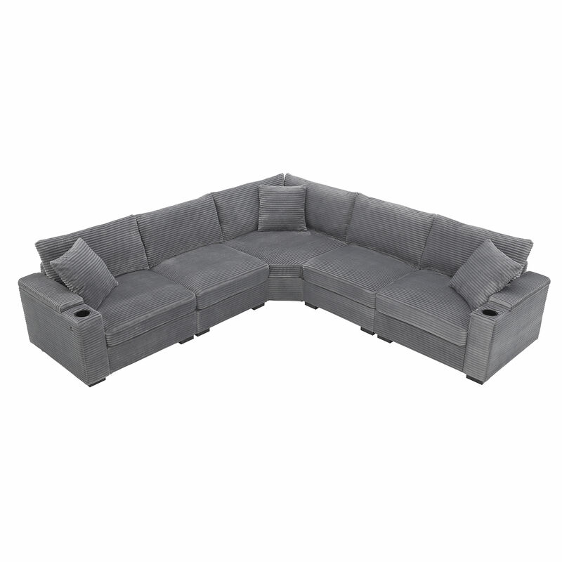 Merax Convertible L Shaped Sectional Sofa