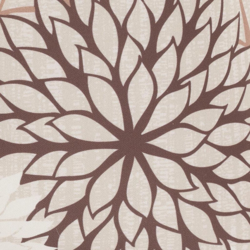 HomeRoots 20" Brown Beige and Ivory Floral Indoor Outdoor Throw Pillow image number 2
