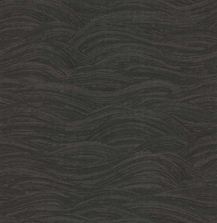 Leith Black Zen Waves Wallpaper