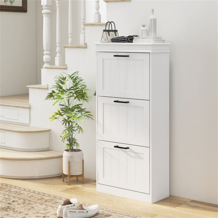 Shoe Storage Cabinet &ndash; Multi-Tier Organizer for Entryway, Bedroom, or Hallway