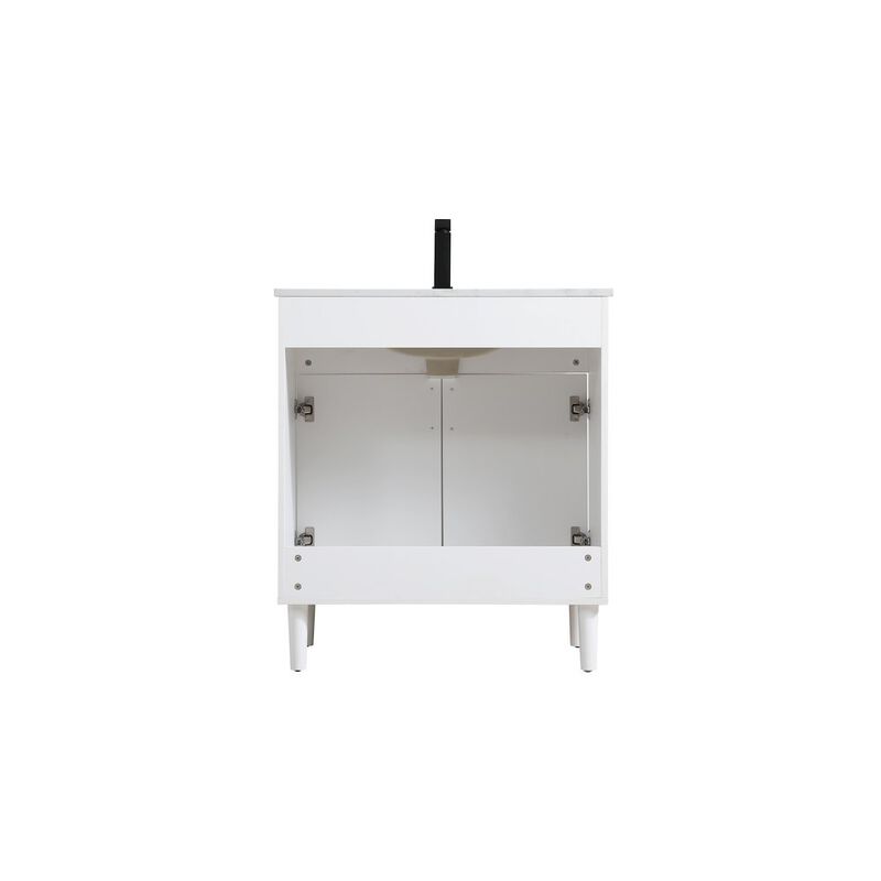 Elegant Kitchen and Bath Chandler 30 Inch Single Bathroom Vanity In White