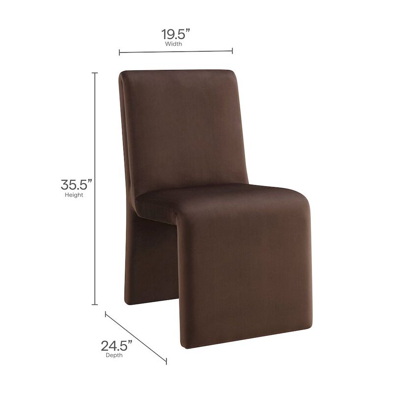 Emory Upholstered Performance Velvet Dining Side Chair image number 2
