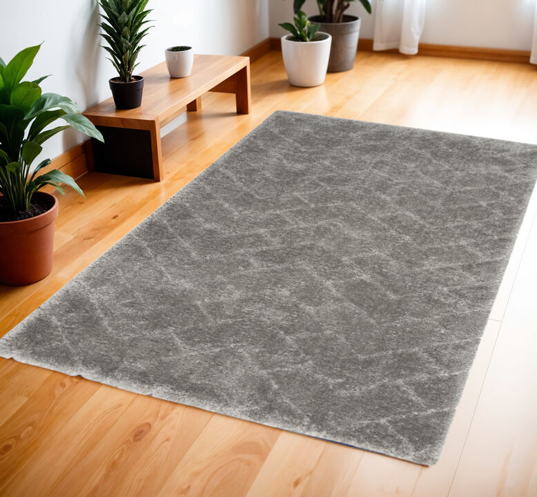 HomeRoots Chevron Shag Area Rug