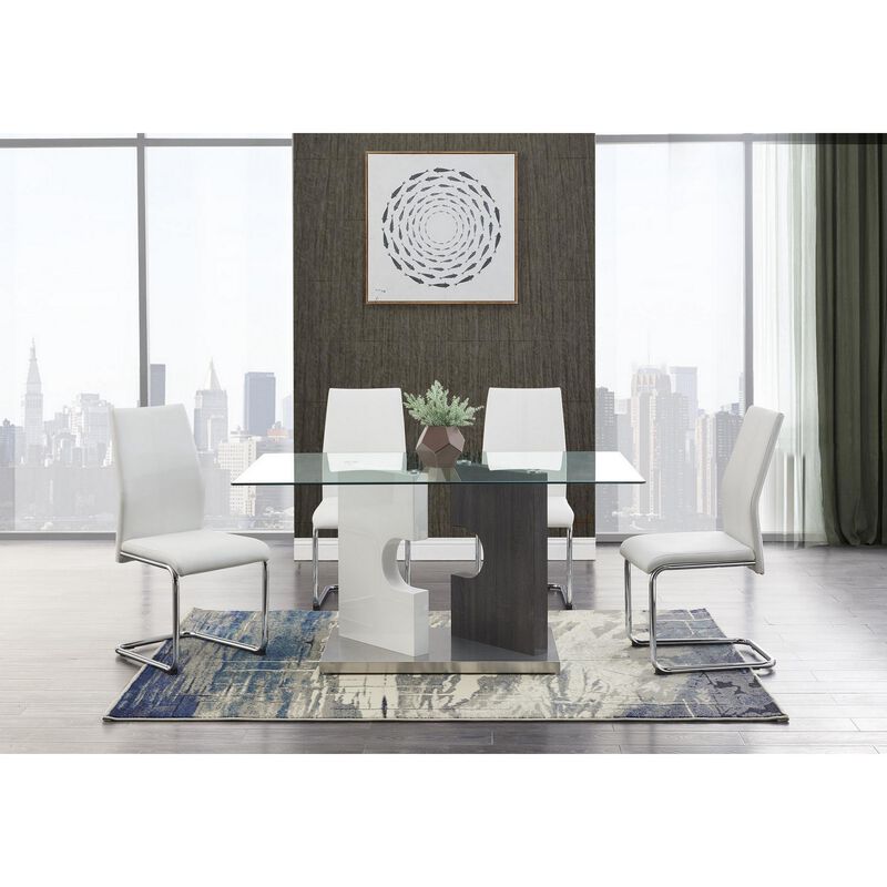 Dining Side Chairs Set of 4, Upholstered Faux Leather Seating for Home image number 7