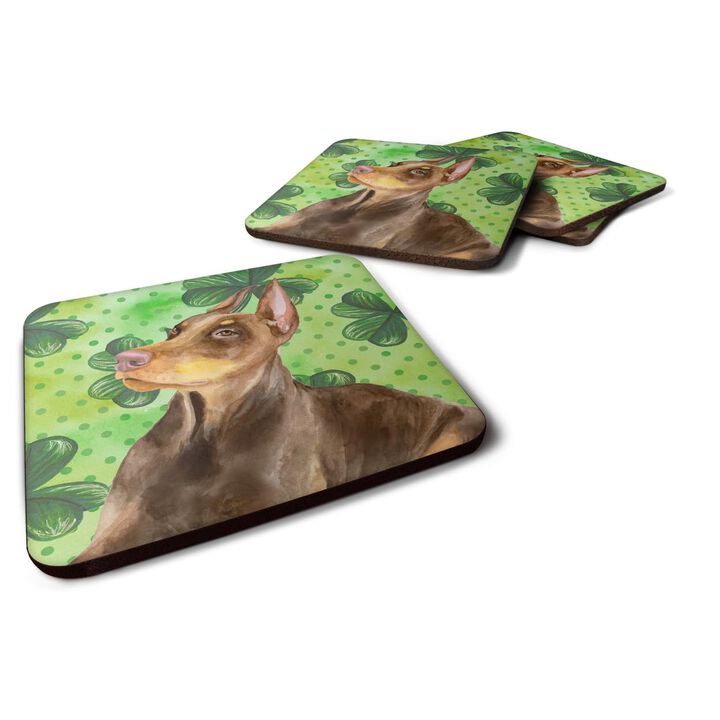 Caroline's Treasures Doberman Pinscher St Patrick's Decorative coasters, Multicolor