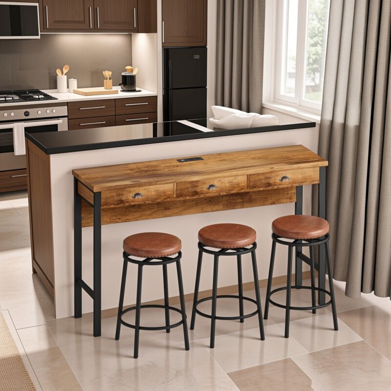 Furkel Industrial Bistro Set image number 2
