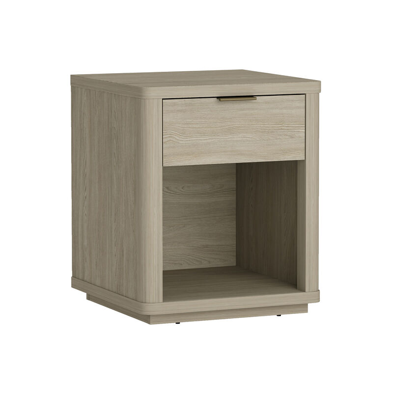 Evelyn Narrow 1-Drawer Nightstand in Gray