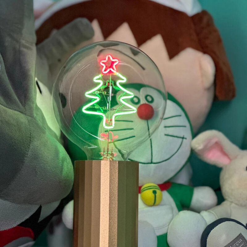 Bulb XMAS TREE Red/ Green with Base Table Lamp PORTABLE Pop image number 1