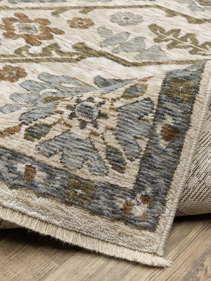 Hastings 02I Ivory/Green 8' x 11' Rug