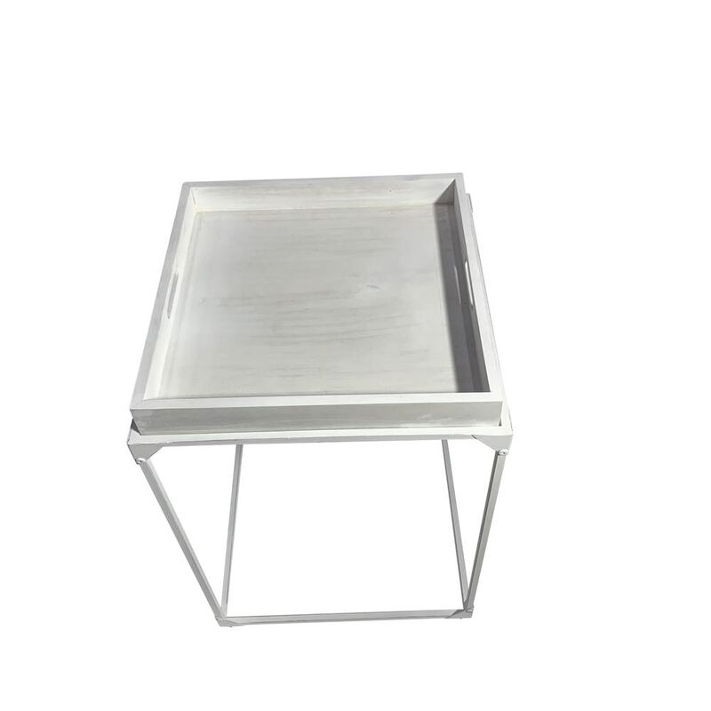 Carolina Living Cooper Tray Table - Whitewash