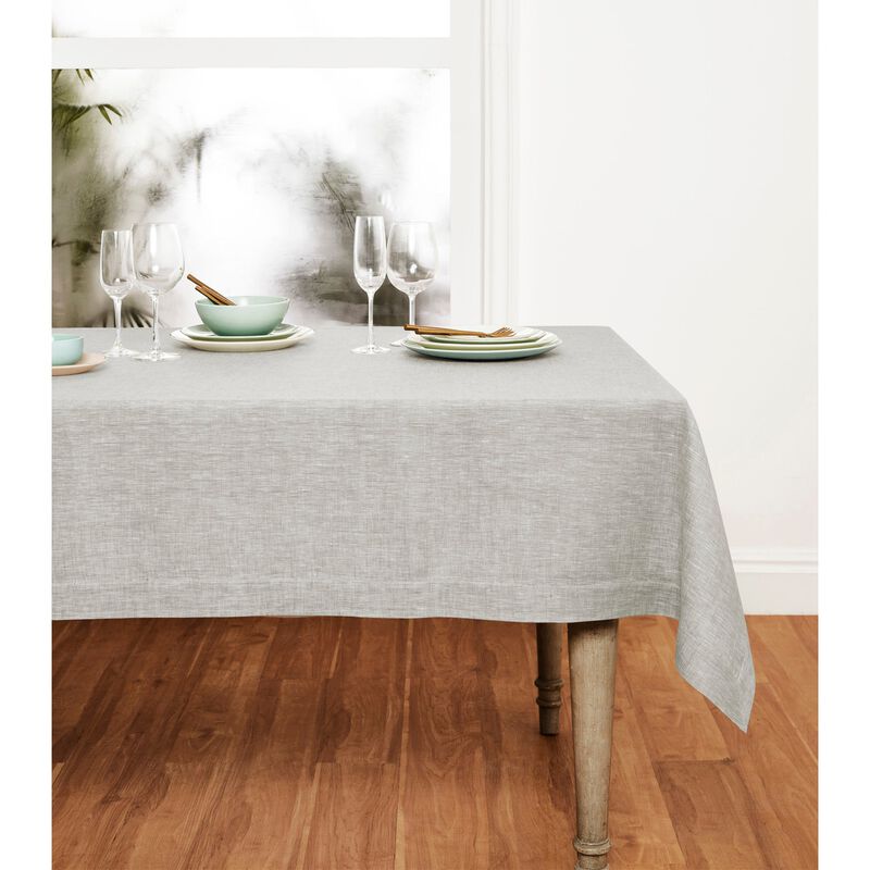 Solino Home Athena 100% Linen Tablecloth &ndash; Handcrafted, Machine Washable, Perfect for Holiday and Everyday Dining