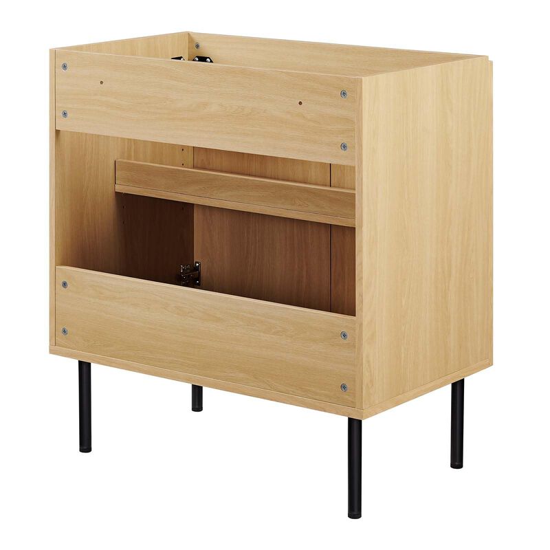 Modway EEI-6602-OAK Chaucer 30" Bathroom Vanity Cabinet (Sink Basin Not Included), Oak image number 4