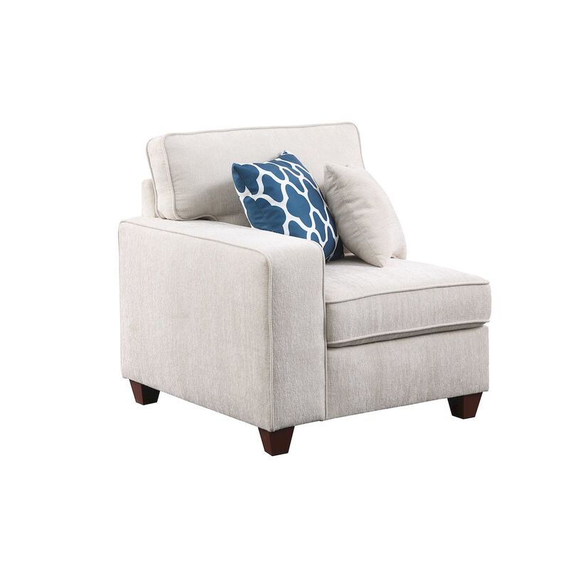 Devion Furniture 7-Piece Upholstered Modern Chenille Sectional image number 3