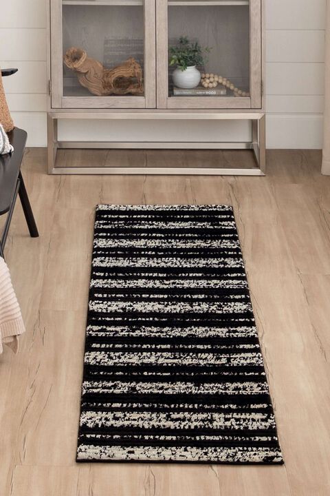Traverse Lanes Charcoal 2' x 8' Runner Rug by Bobby Berk
