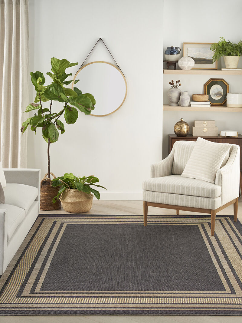 Horizon Indoor/Outdoor HOZ03 Charcoal 9' x 12' Rug