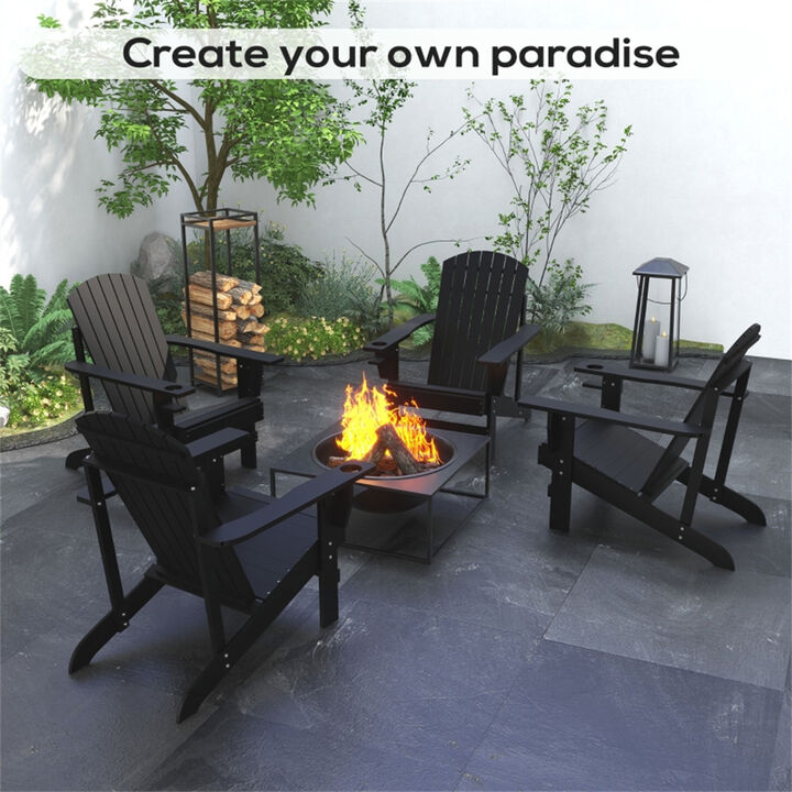 Rustic Wooden Adirondack Chair with Durable Build, Ideal for Outdoor Relaxation or Patio Seating