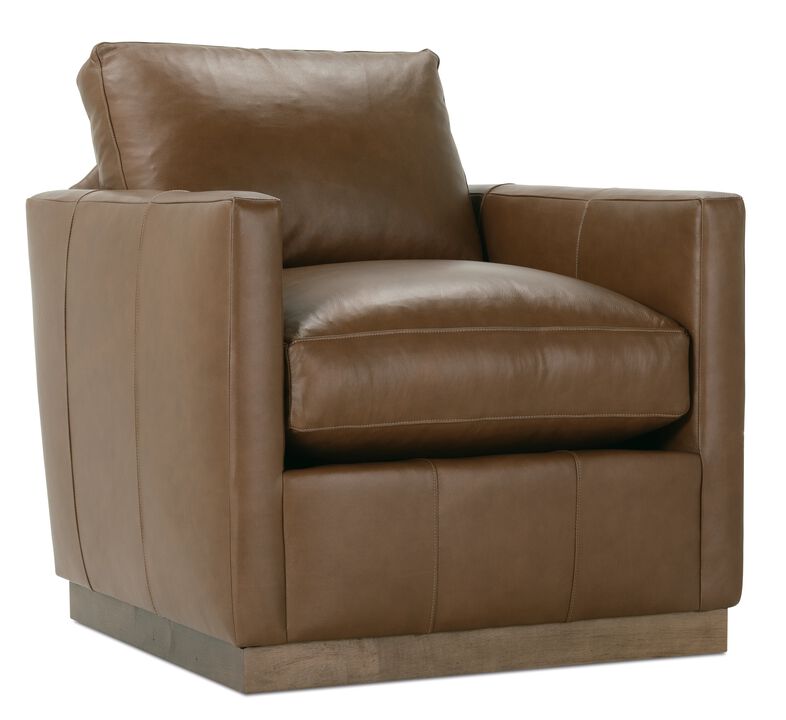 Allie Leather Swivel Chair