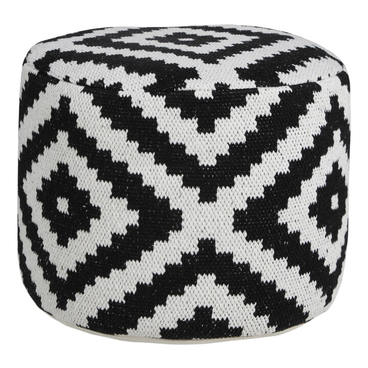 Modern Cotton Blend Ottoman Pouf for Stylish Living Room Decor